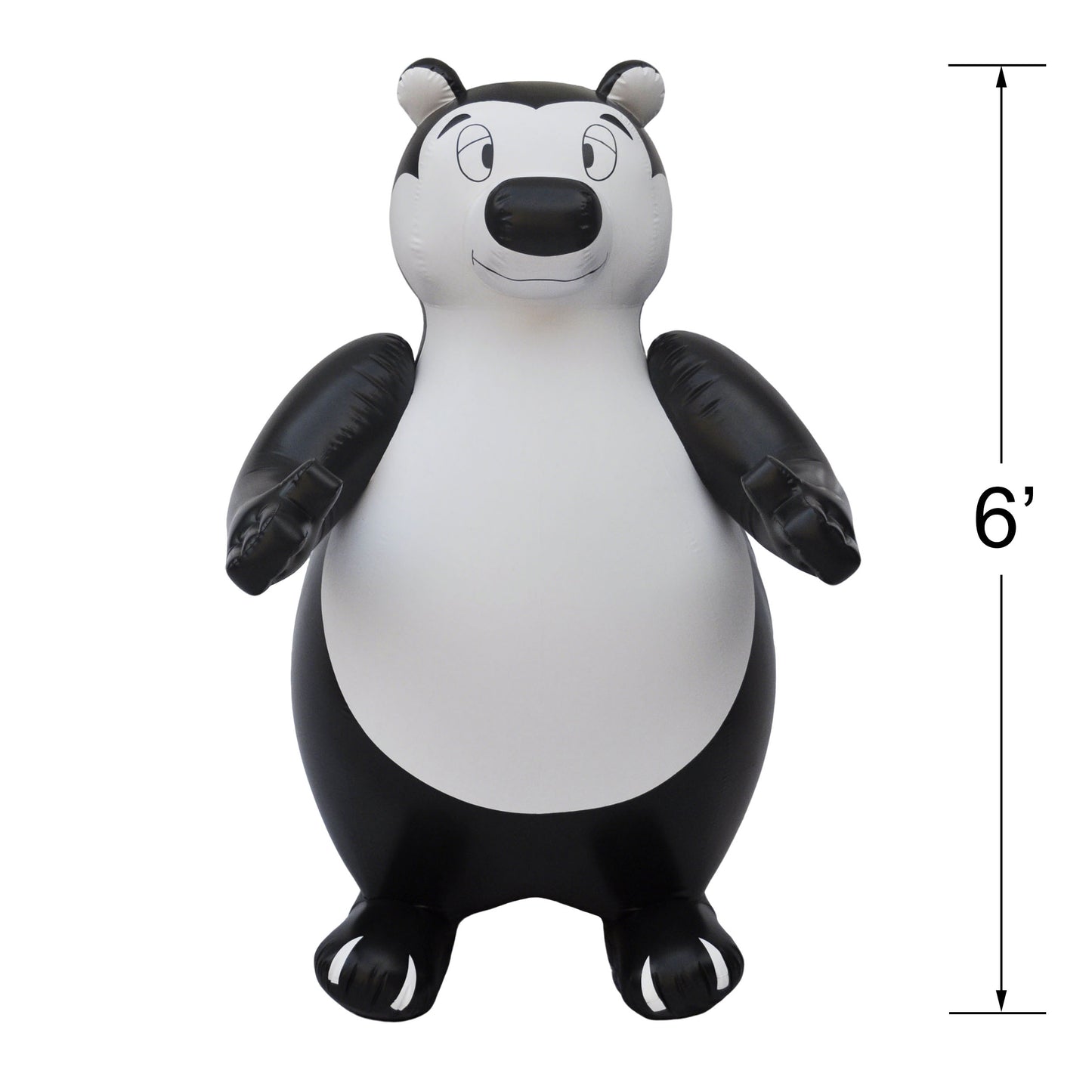 6'H Black & White Bear