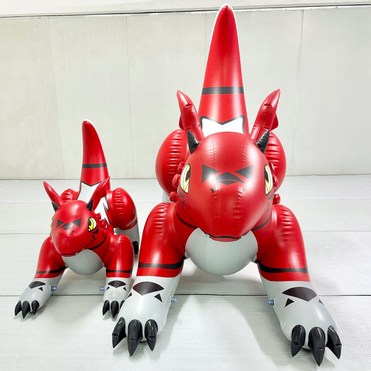 1 84" Large and 1 48" Small Inflatable Red Dragons Standing Facing Forward. by Jet Creations