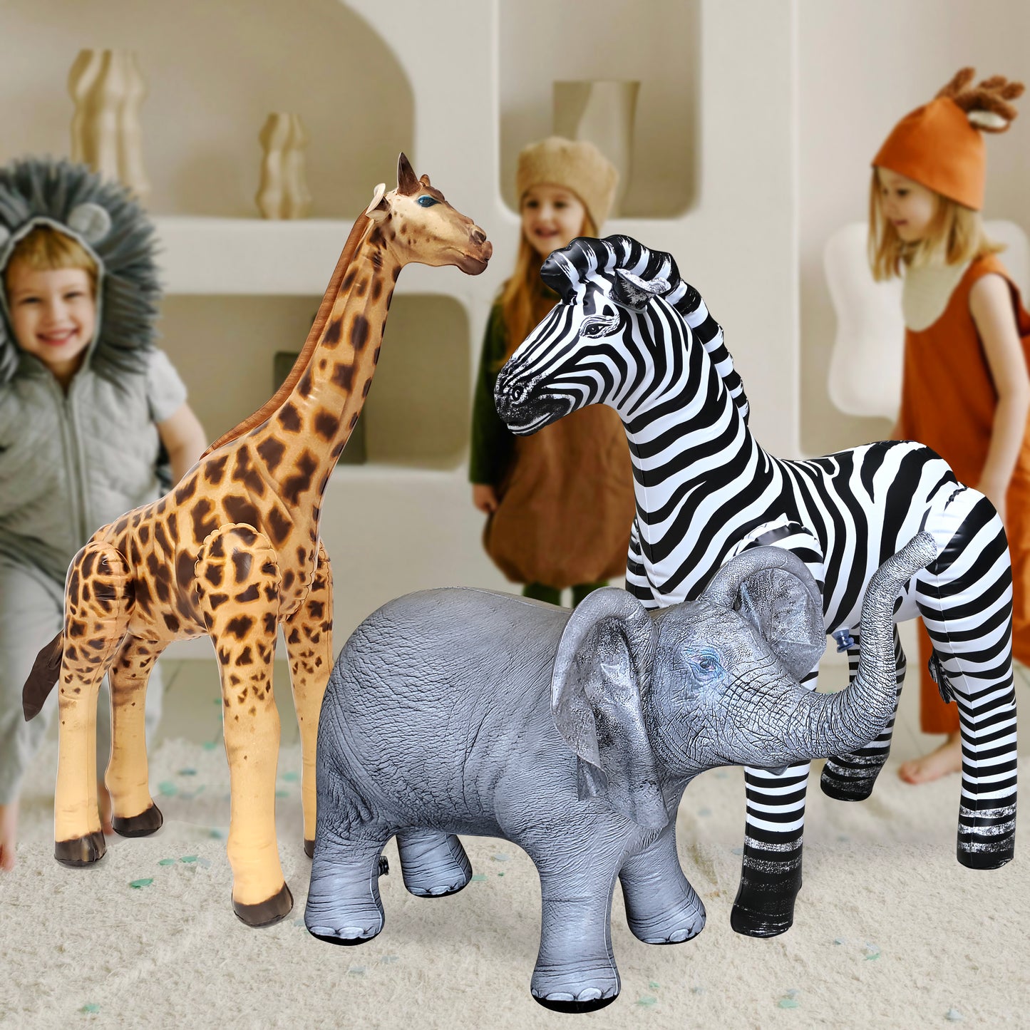 JC-GZE - Giraffe, Zebra, Elephant - decor