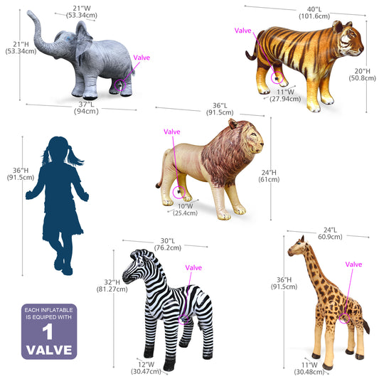 JC-GZELT5 - 5 Animals Bundle - Measurement