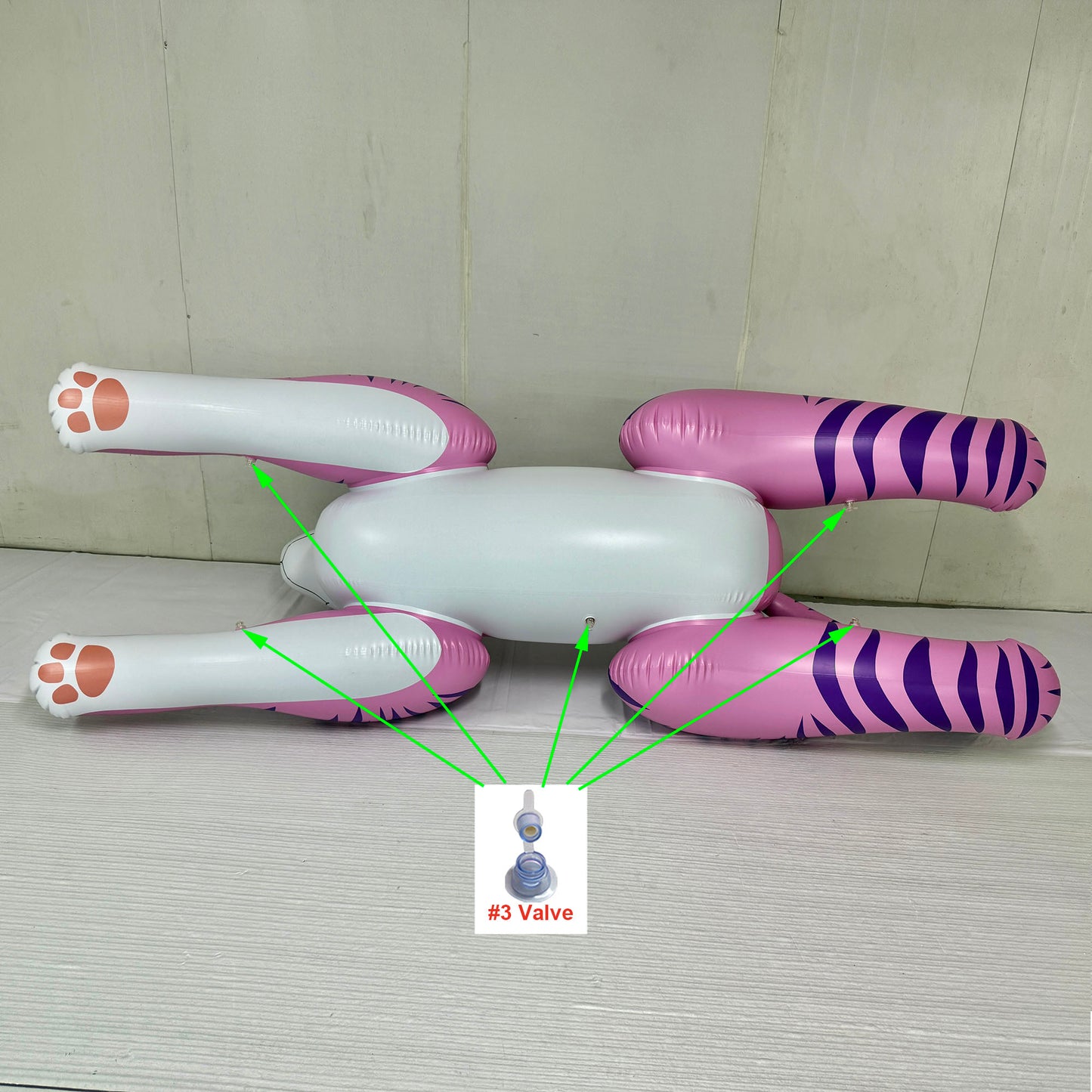 🐅 G&G 3-Meter Long Pink Laying Tiger (Check Style Section to Pick Your Choice)