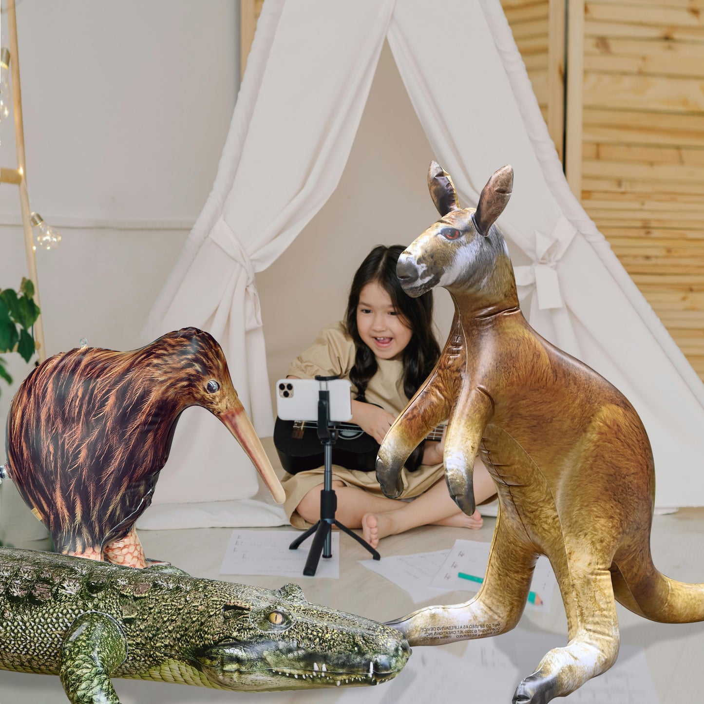 JC-KKG - Kangaroo, Kiwi bird, Alligator - Decor