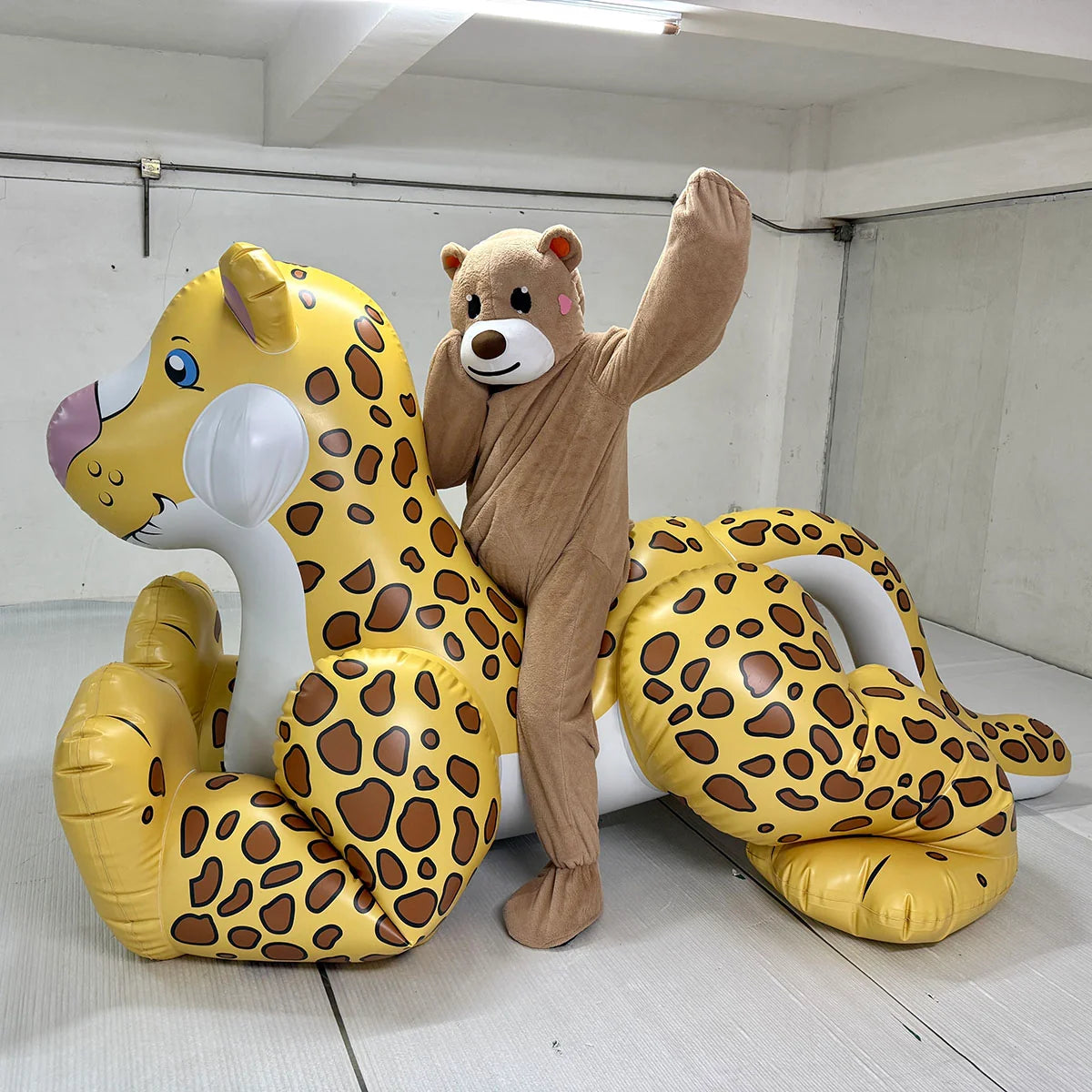 7ft Inflatable Standing Leopard  (D) (B-Grade) - Only 1 piece left!!!