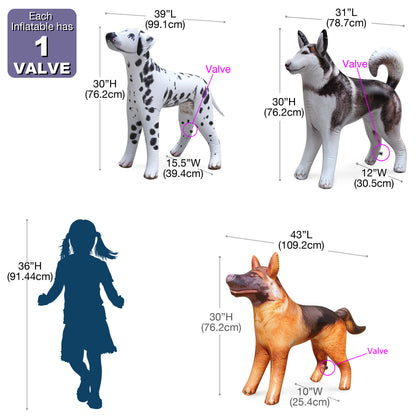 Inflatable Dalmatian Dog Husky German Shepherd🌟