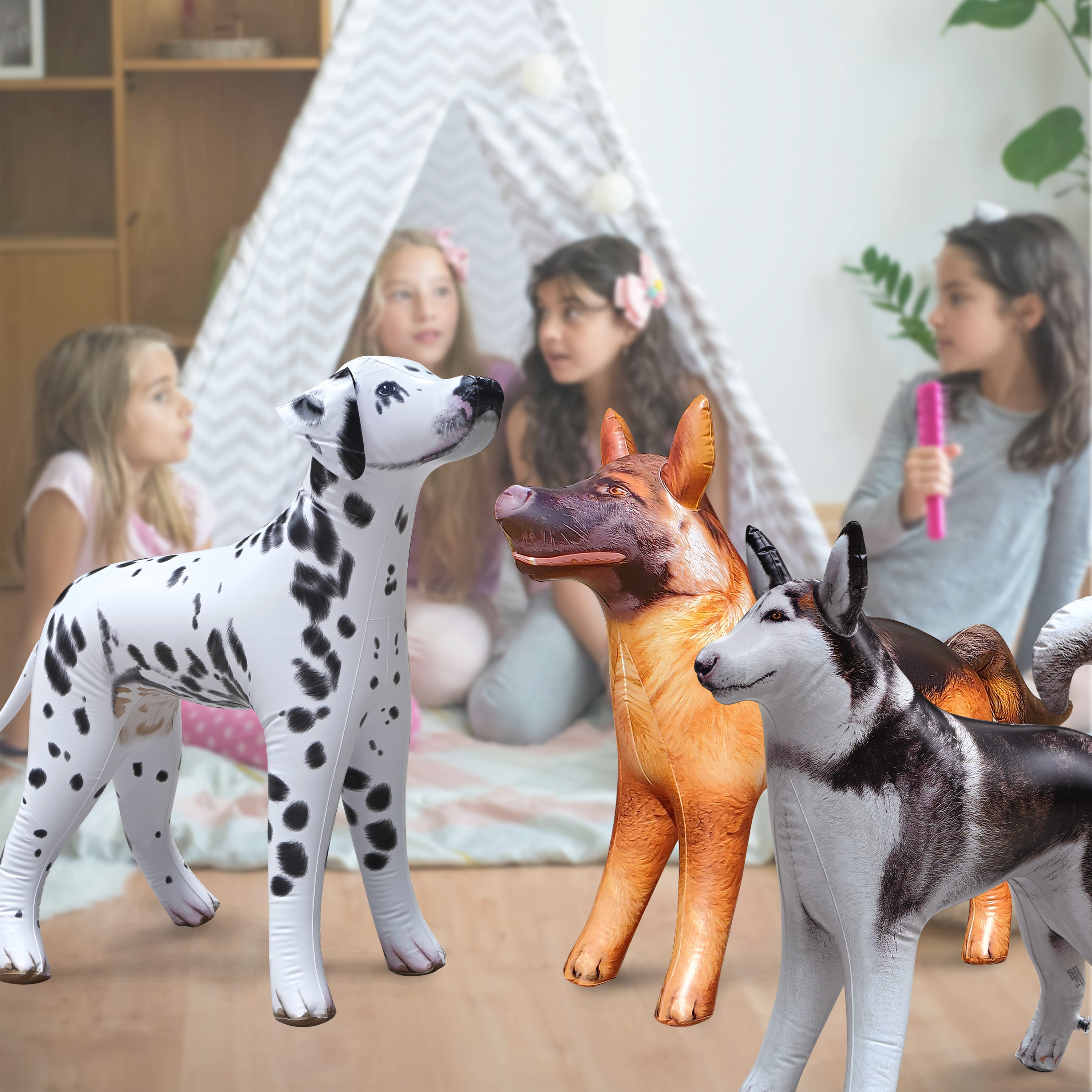 JC-3DOGS Dalmatian, Husky, Shepherd - decor