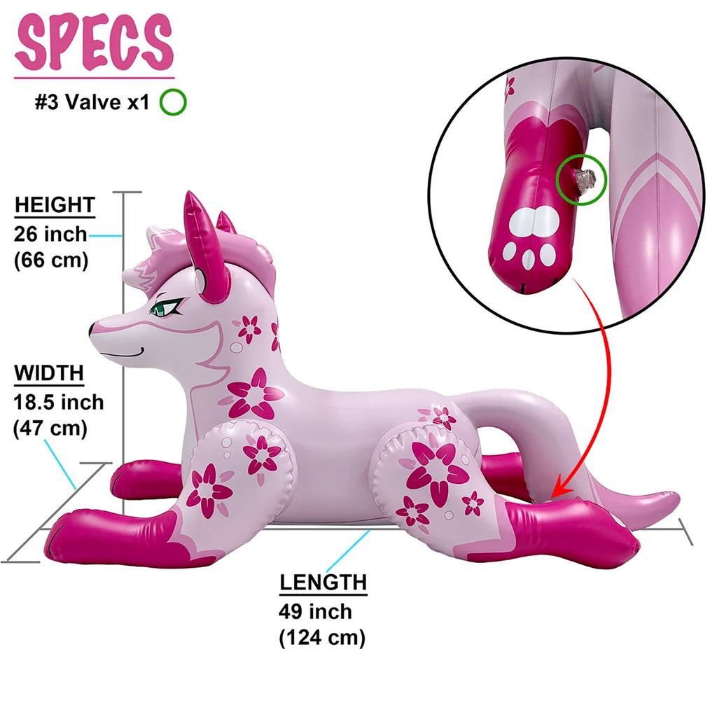 48” Single-Tailed pouncing Kitsune Fox - TPU