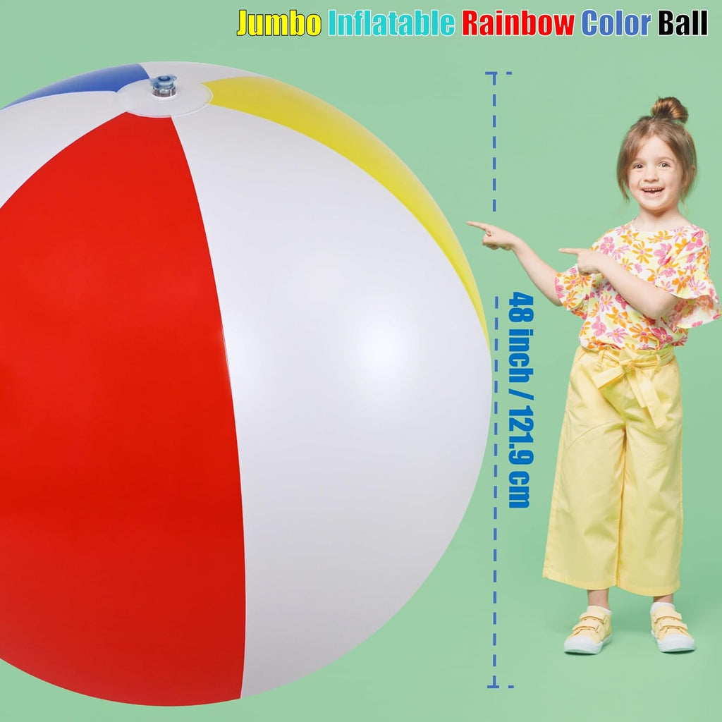 ⛱️ 48" inflated size Jumbo Size Multi Color Beach Ball