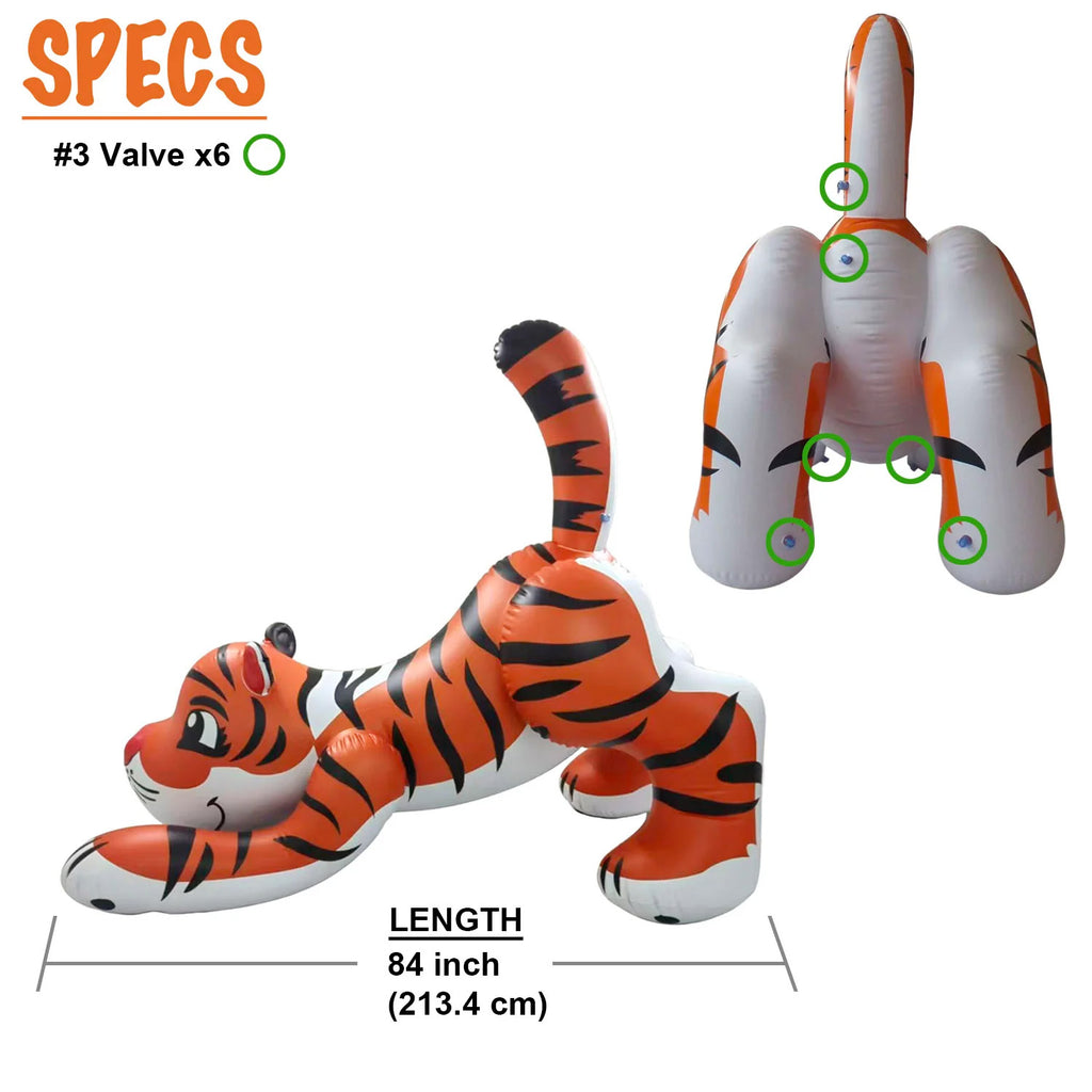 7’ (84”) Inflatable Pouncing Tiger