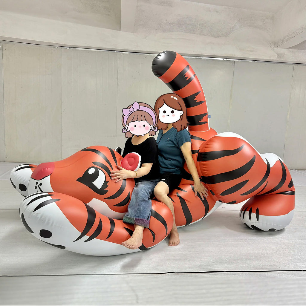 7’ (84”) Inflatable Pouncing Tiger