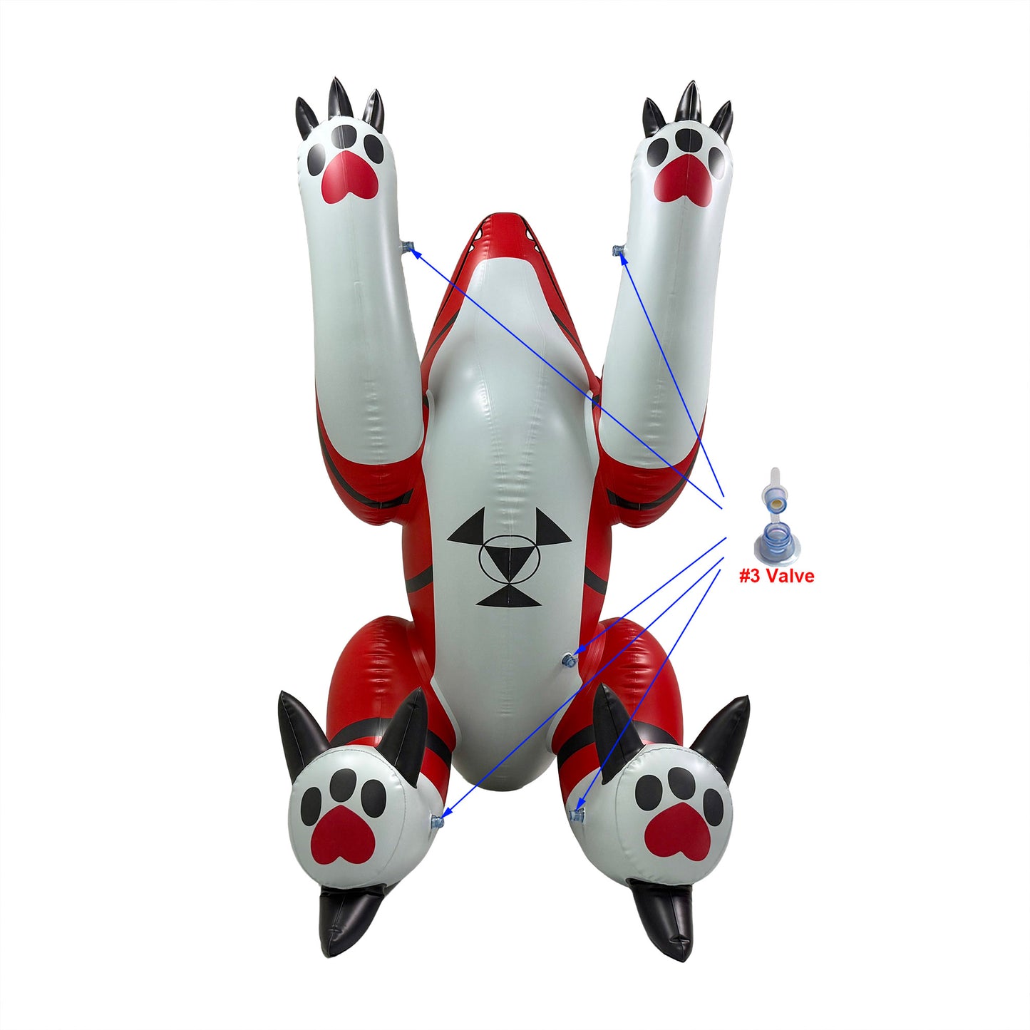 7‘ Long Red Dragon