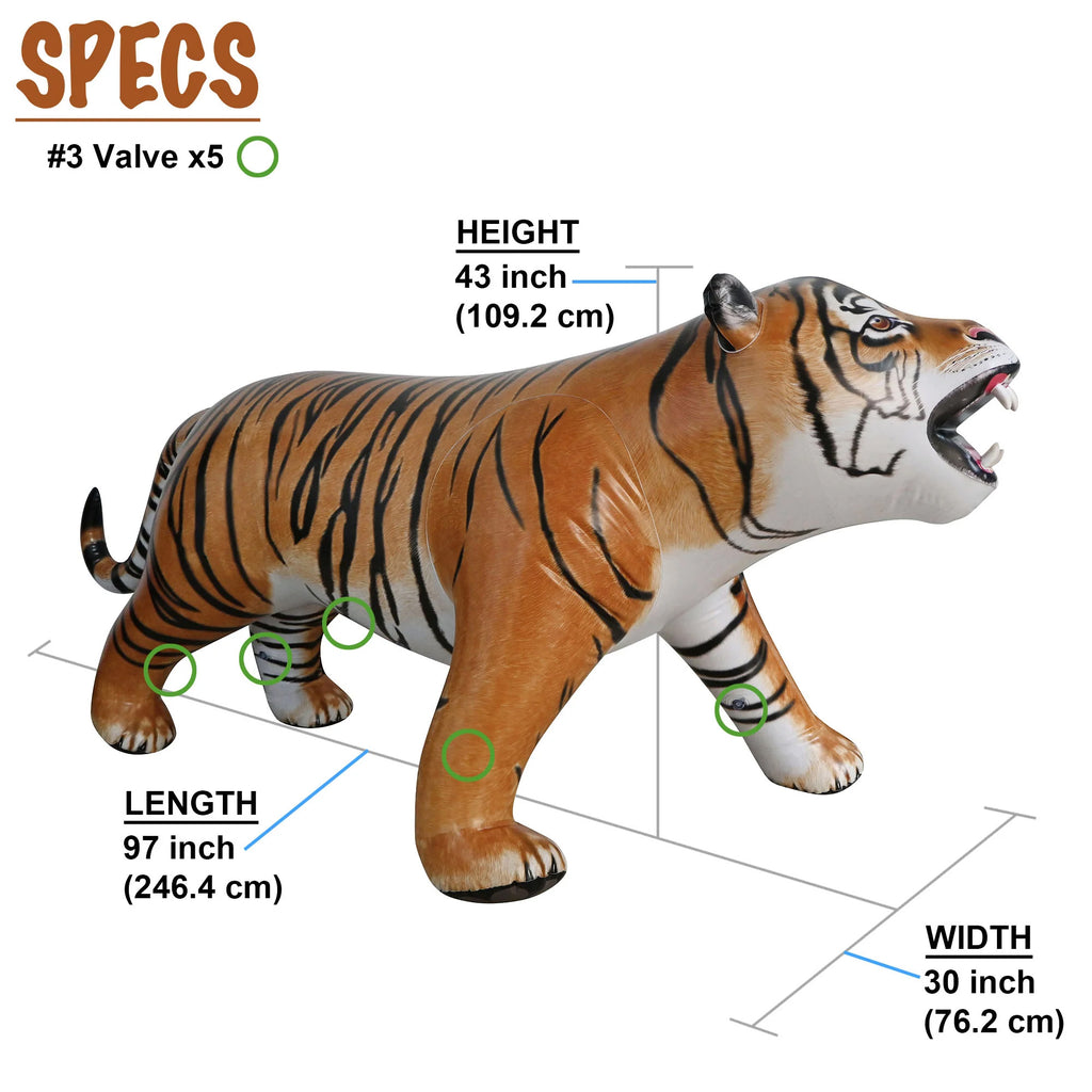 96” L Lifelike Tiger