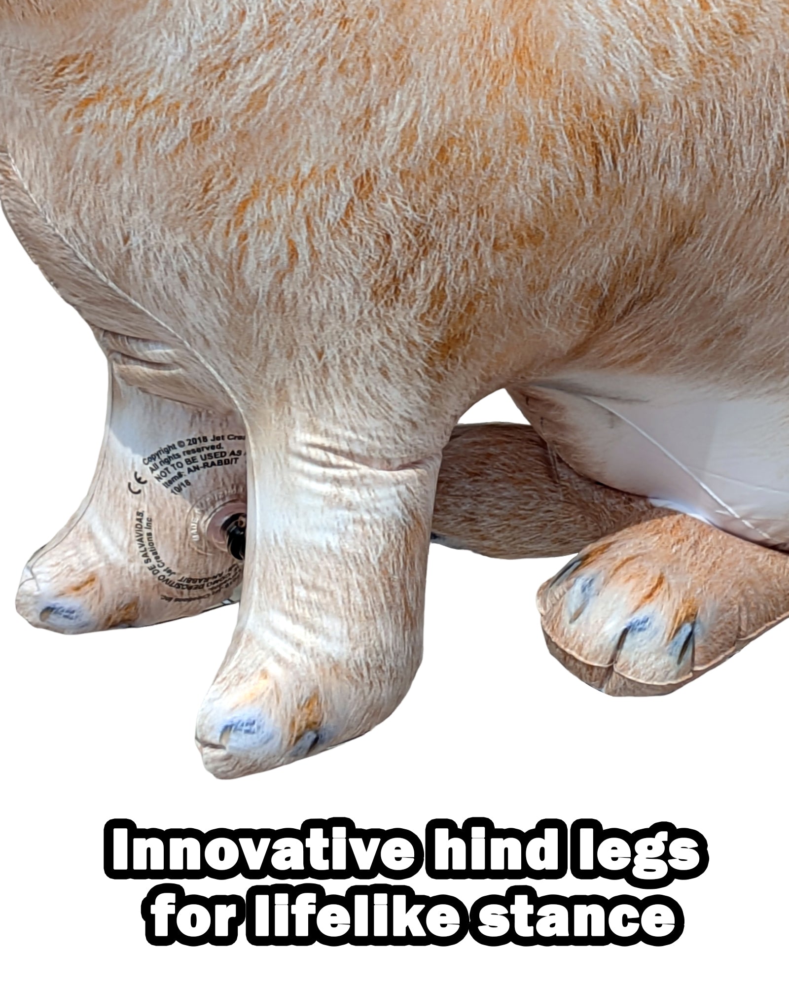 30"H Inflatable Realistic Sitting Rabbit Animal Figure