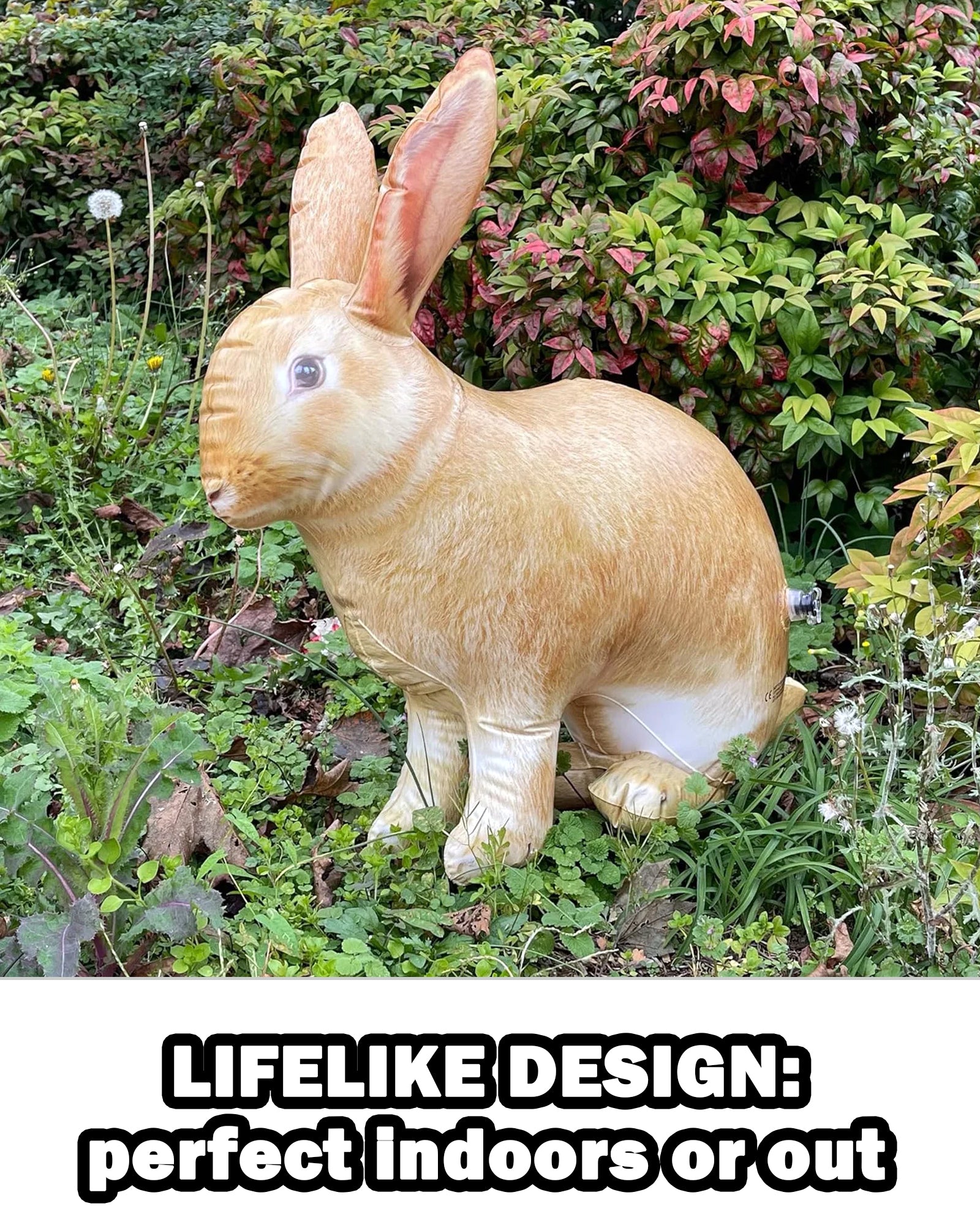 30"H Inflatable Realistic Sitting Rabbit Animal Figure