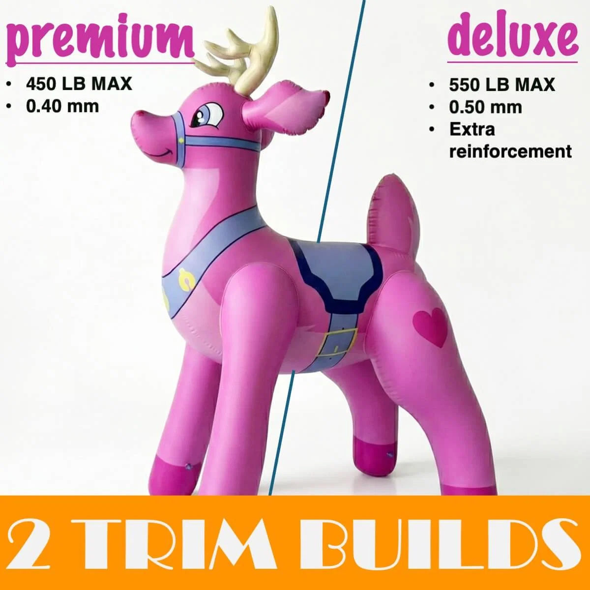 87” Tall Pink Buck Deer Inflatable