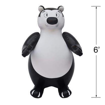 6'H Black & White Bear