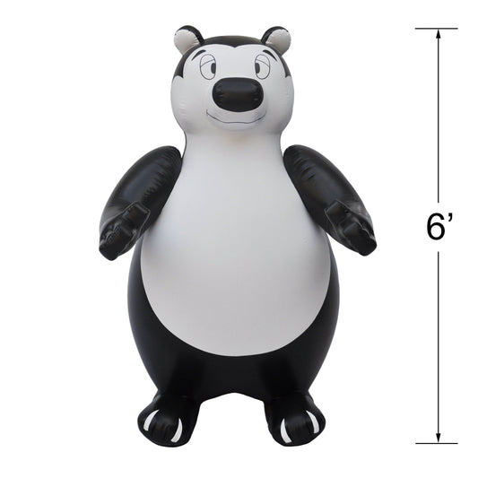 6'H Black & White Bear