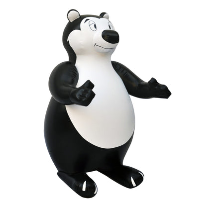 6'H Black & White Bear