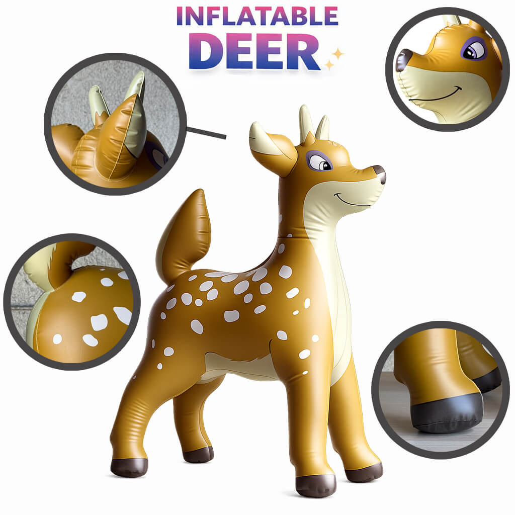 Jet Creations Inflatable deer with detailed features on a white background