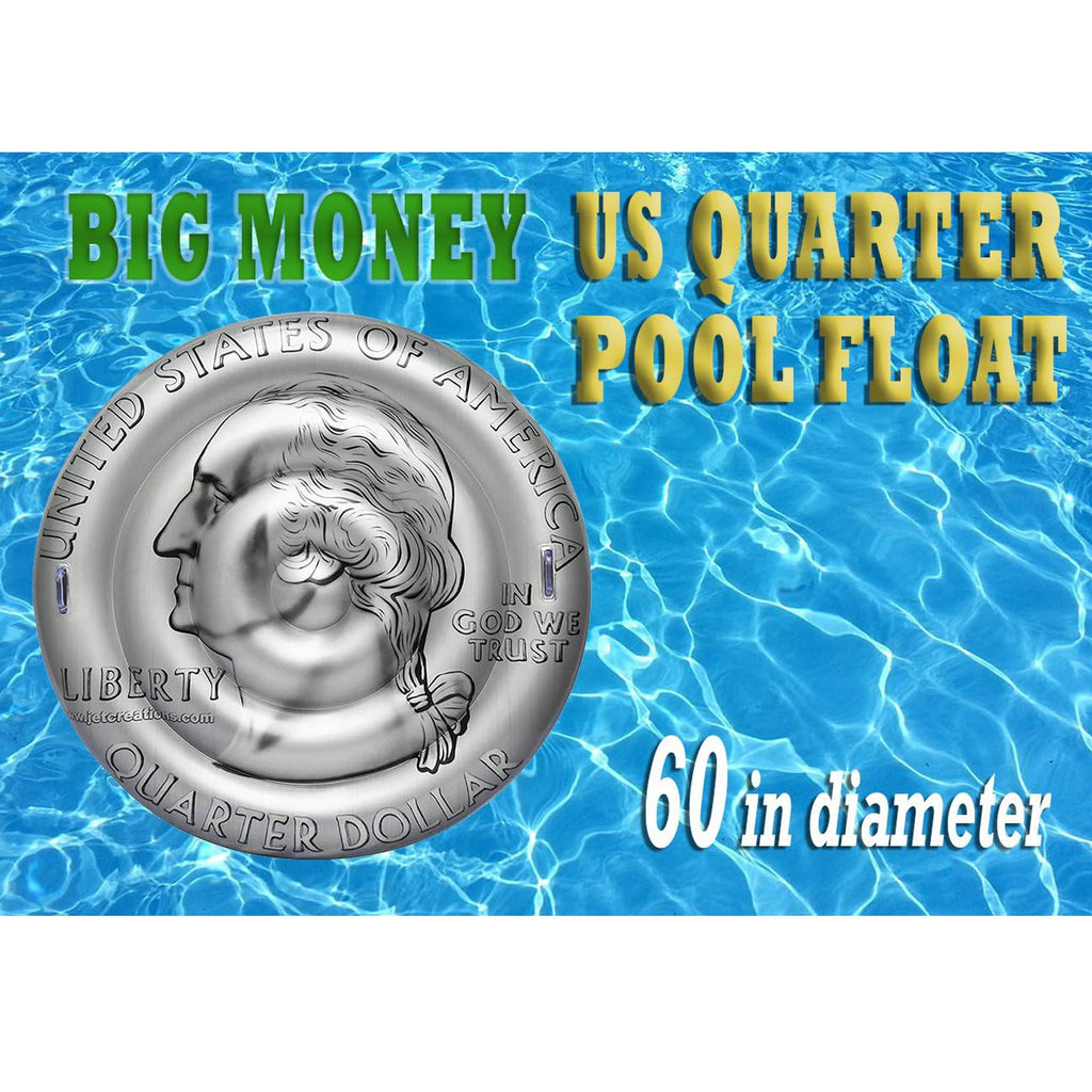 ⛱️ BIG MONEY U.S. Quarter Pool Float - 60 inch [FUN-COIN25]