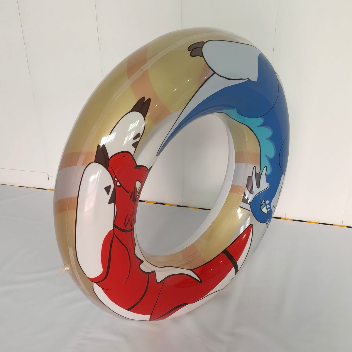 48 INCH Inflatable Deluxe Loop Red and Blue Dragon Pattern