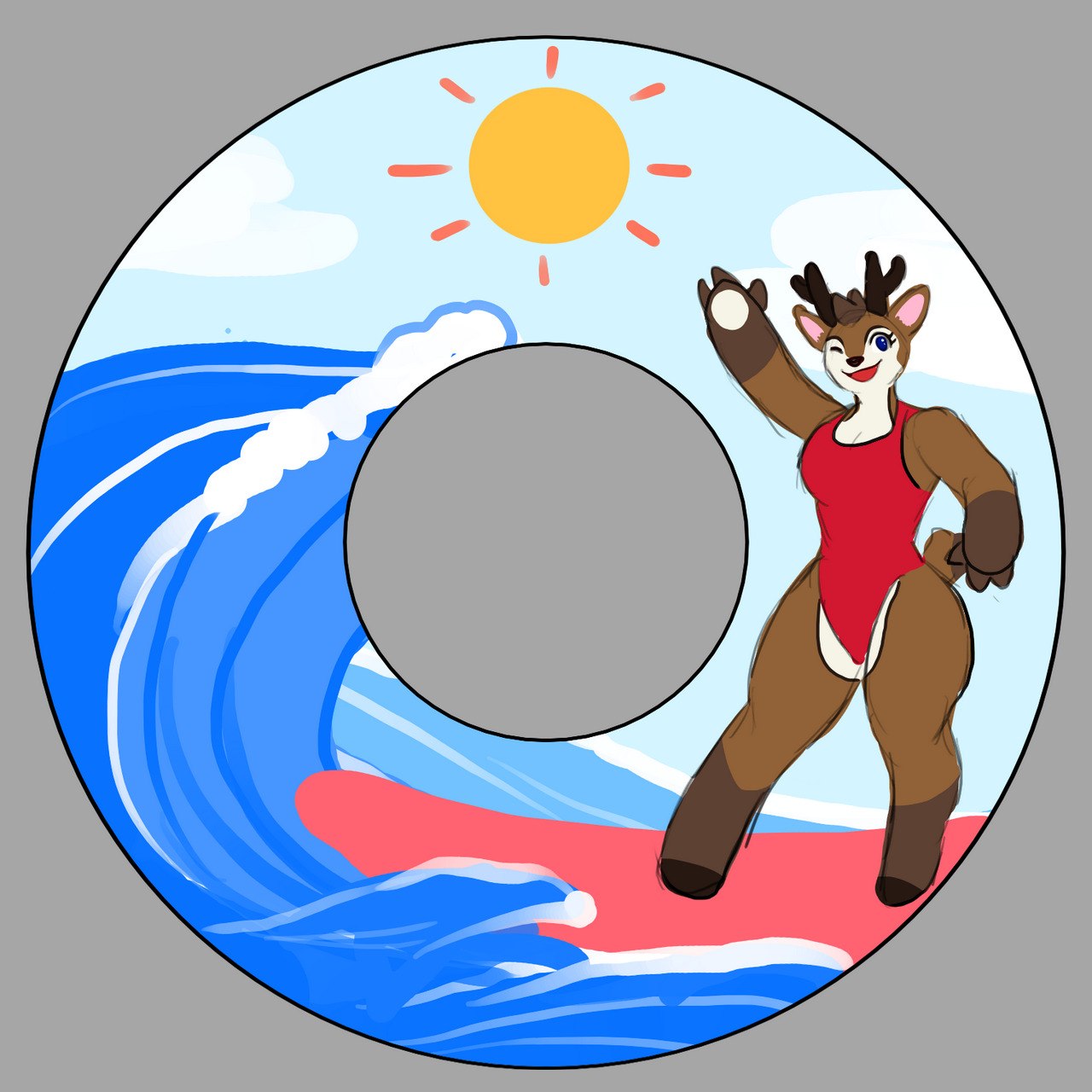 Jet Creations 42” Diameter Clear Transparent PVC Decorative Ring (5 Available Designs)