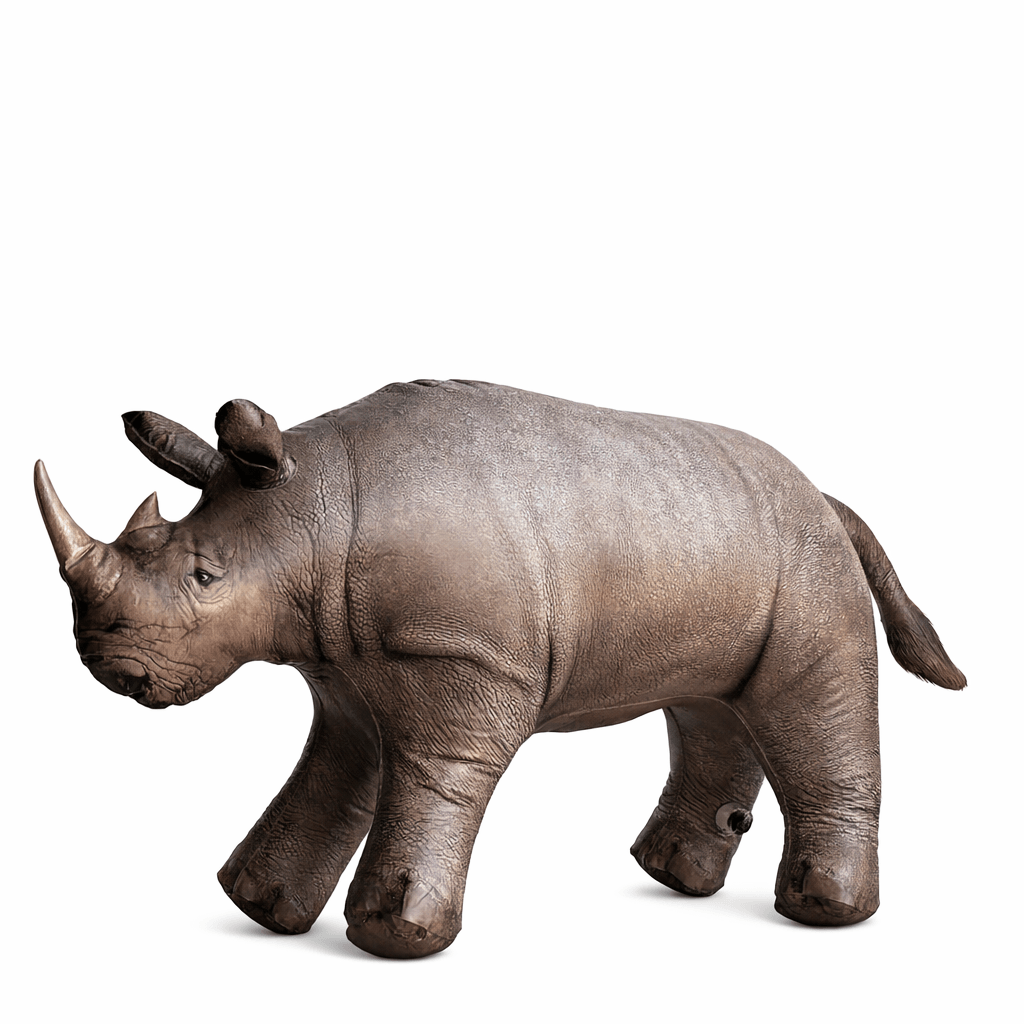 Jet Creations inflatable rhinoceros on a white background