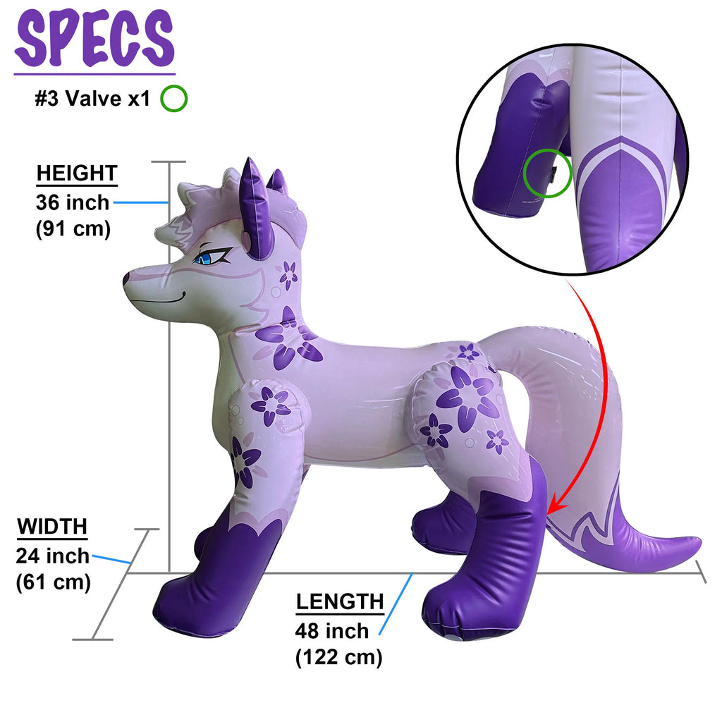 4’ TPU Inflatable Standing Kitsune Fox