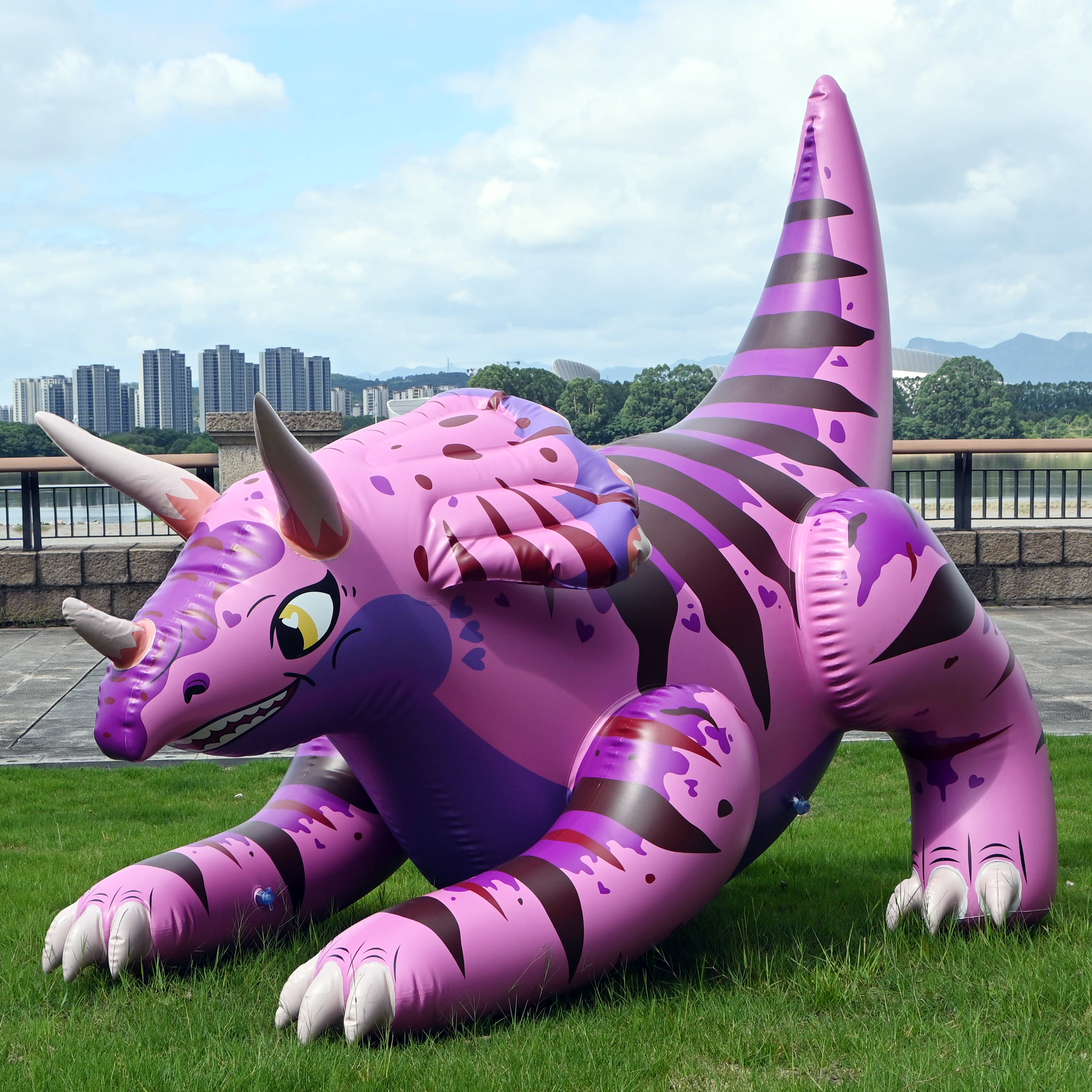 60” Giant Inflatable Triceratops – Realistic Topsy Dinosaur Figure