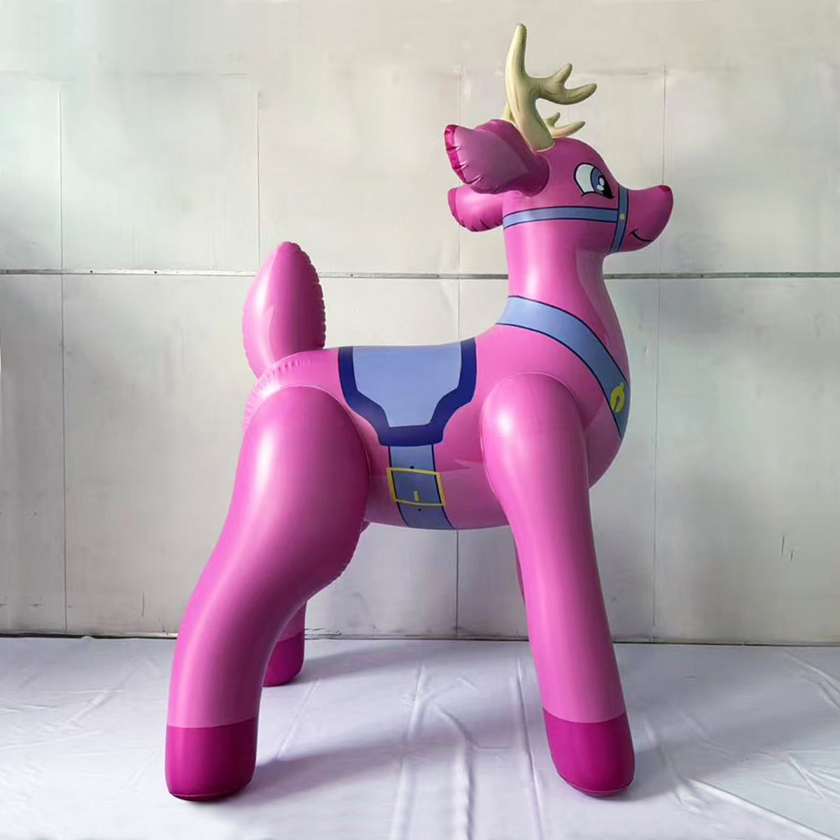 7' Tall Blitzen Pink Buckey Deer