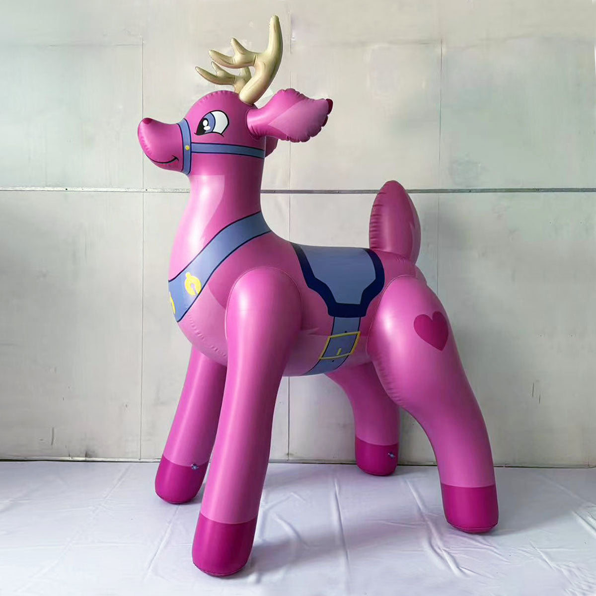7' Tall Blitzen Pink Buckey Deer
