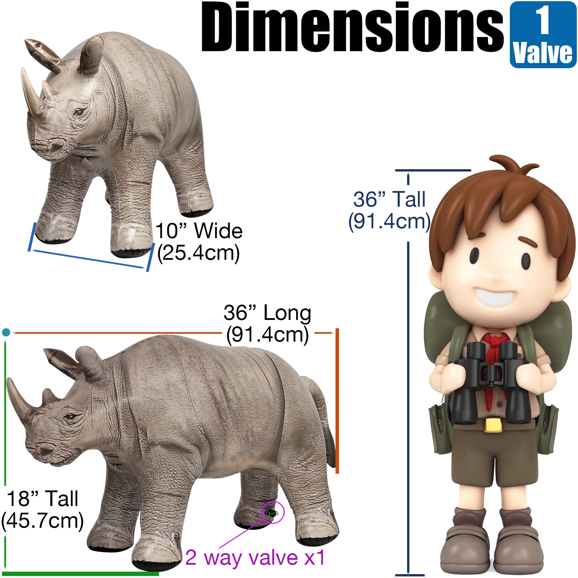 🦏 Inflatable Rhino