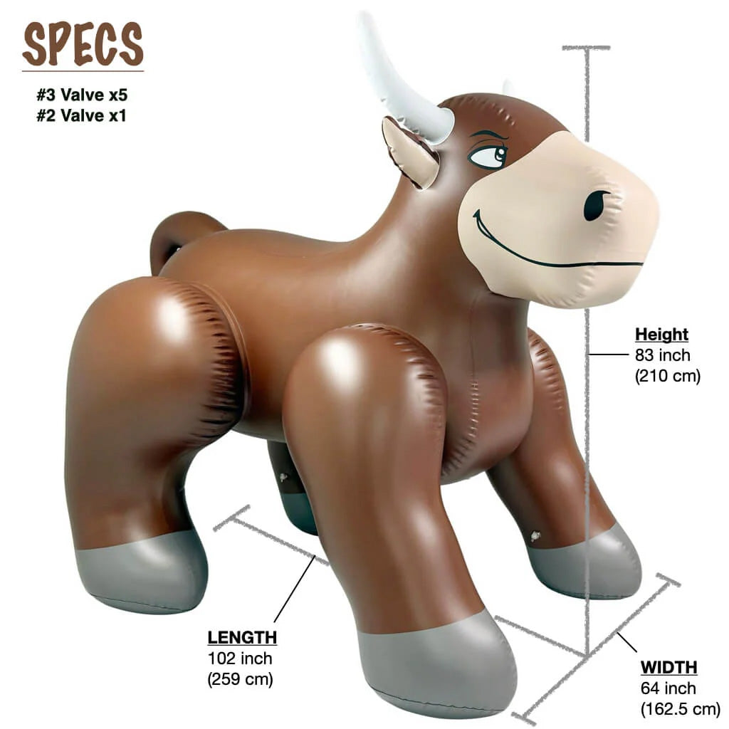 83” Inflatable Bull - Brown