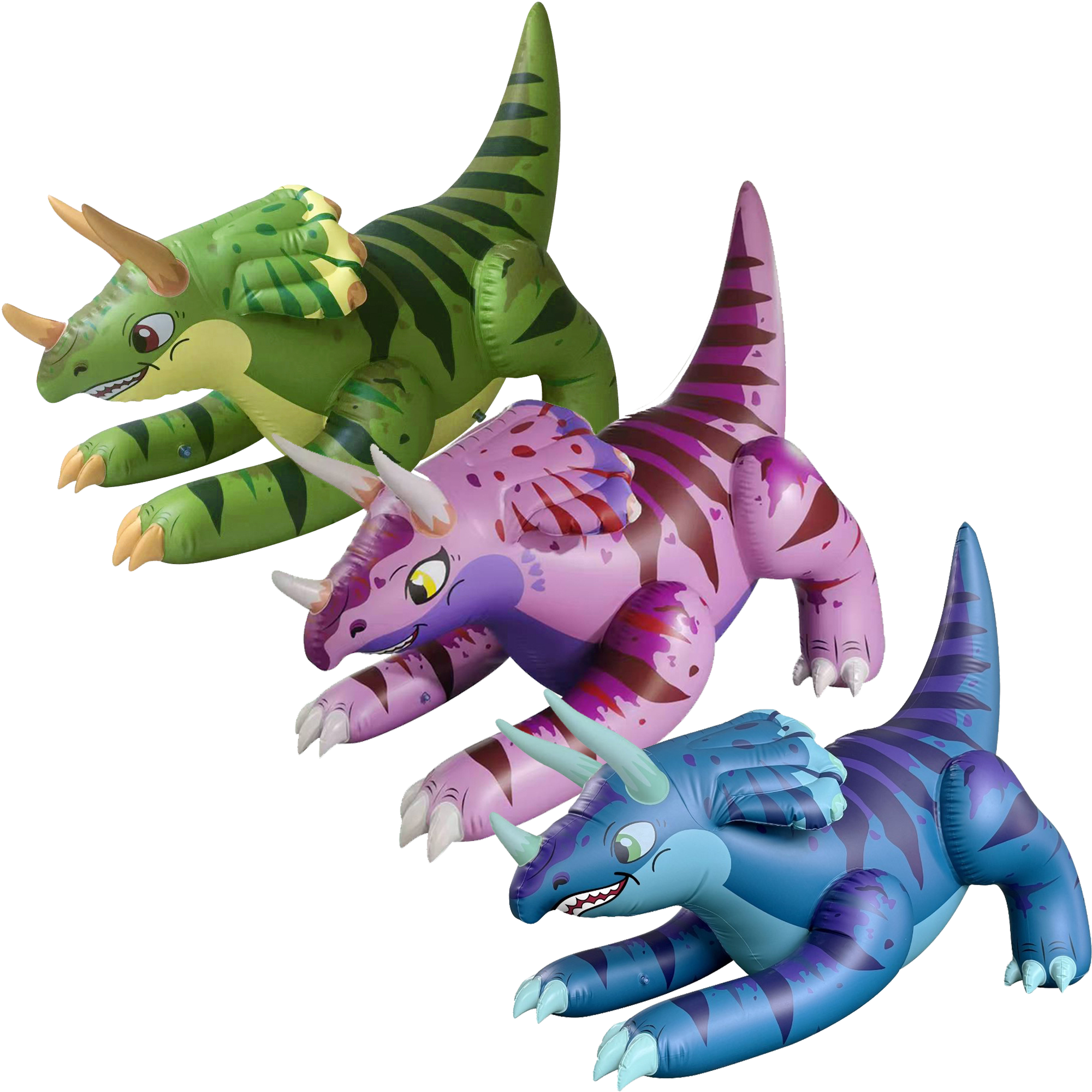 84” Giant Inflatable Triceratops – Realistic Topsy Dinosaur Figure