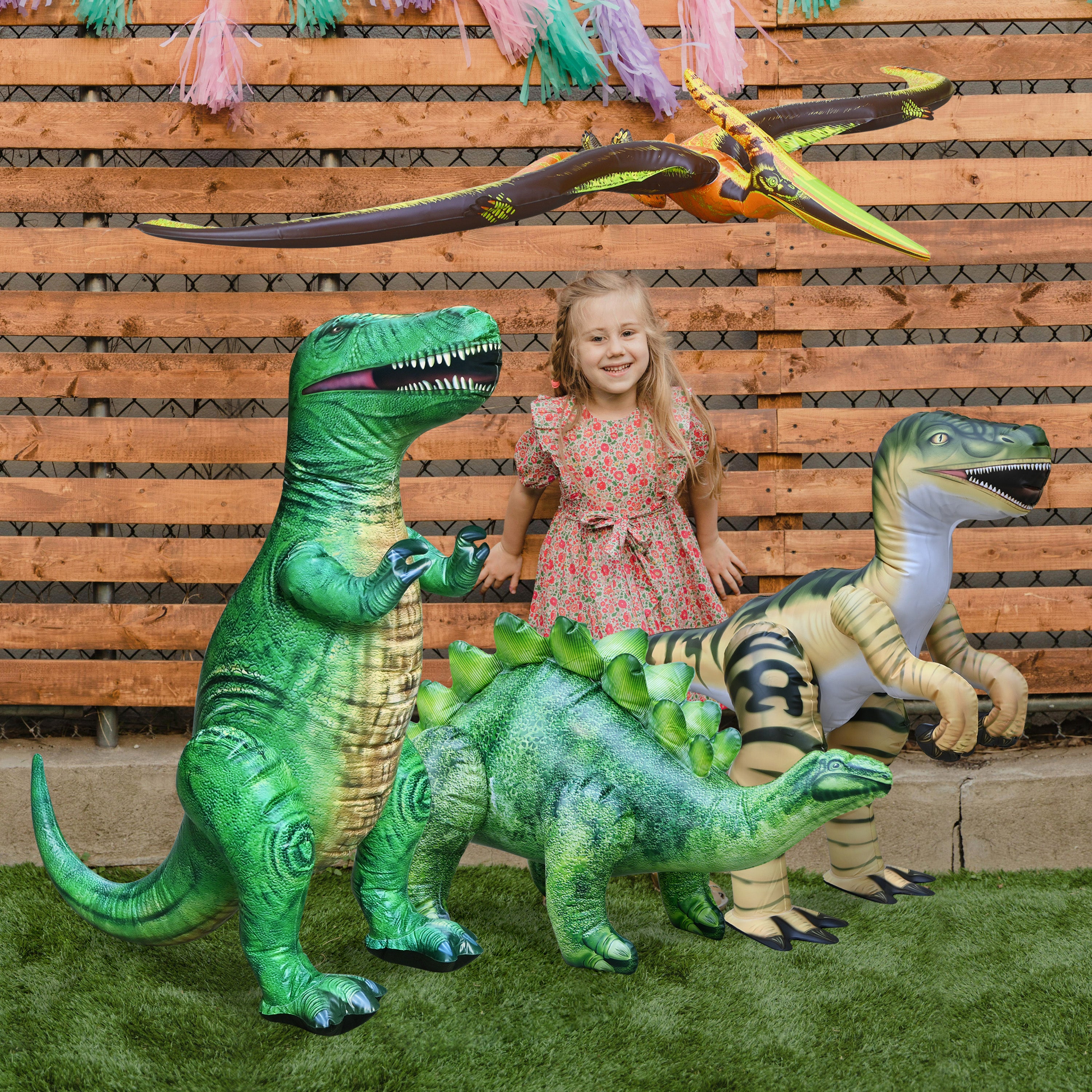 Inflatable T-rex, Pteranodon, Stegosaurus, Raptor🌟