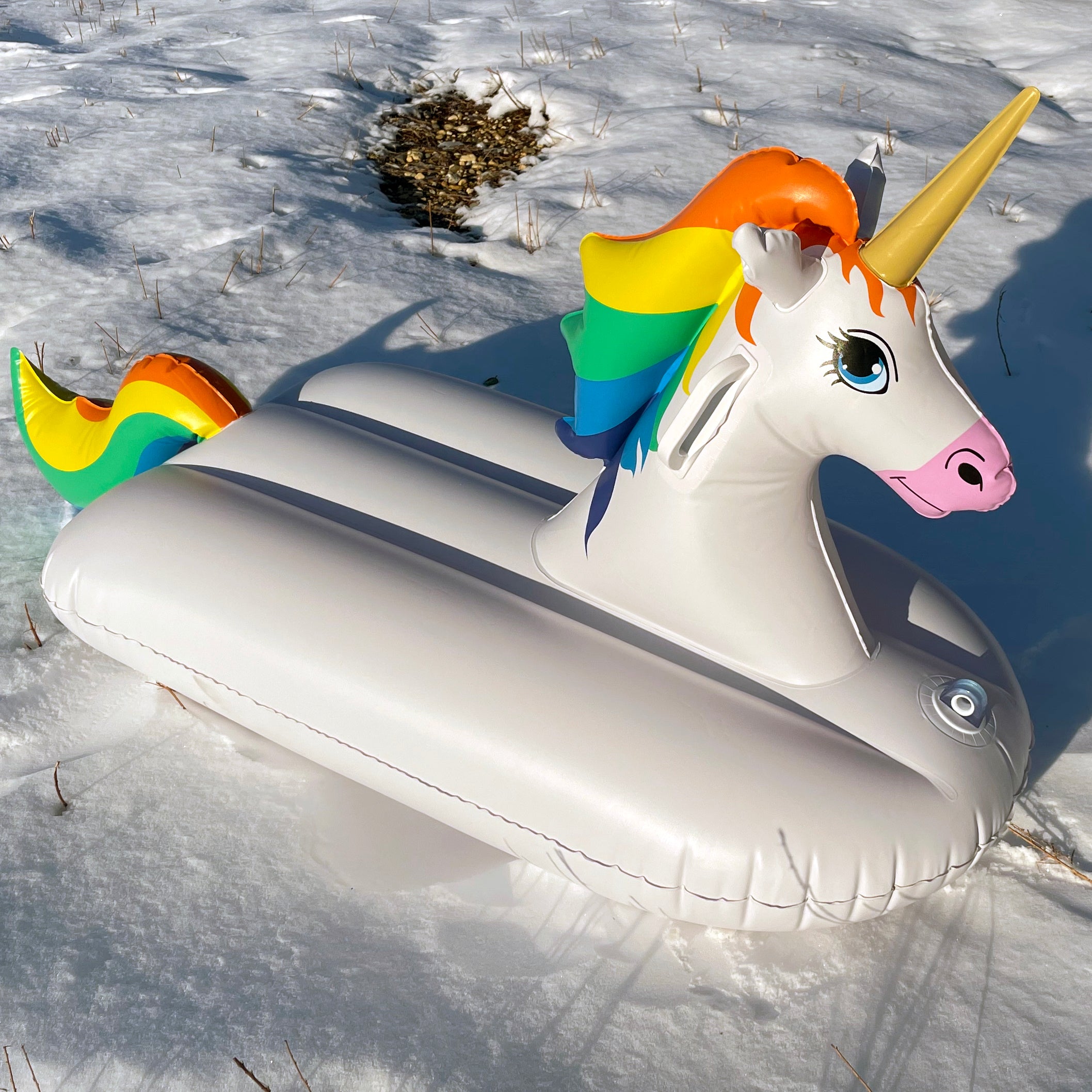 🛷 Rainbow Unicorn Ride-On Float, 49 INCH LONG [FUN-UNICORN49W]
