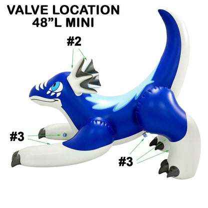 48" Long Mini Blue Dragon