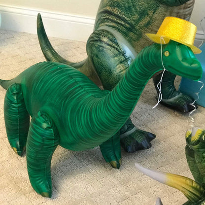 Dinosaur Collection Trex Brachiosaurus Triceratops Raptor and other Dinosaurs 7 piece, Size 37+ inch [JC-DINO7]