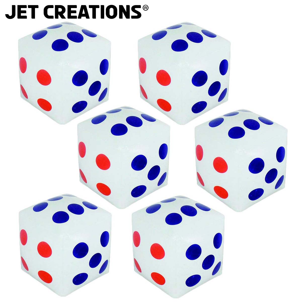 6pack GTO-DICE66 6inch Glow in the Dark Dice