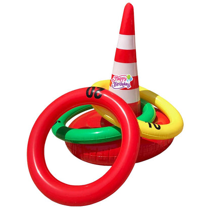 FUN-06 20inch Traffic Cone Ring Toss Birthday Logo