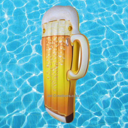 POOLCANDY 72 in. x 52 in. Inflatable Giant Beer Mug Pool Float