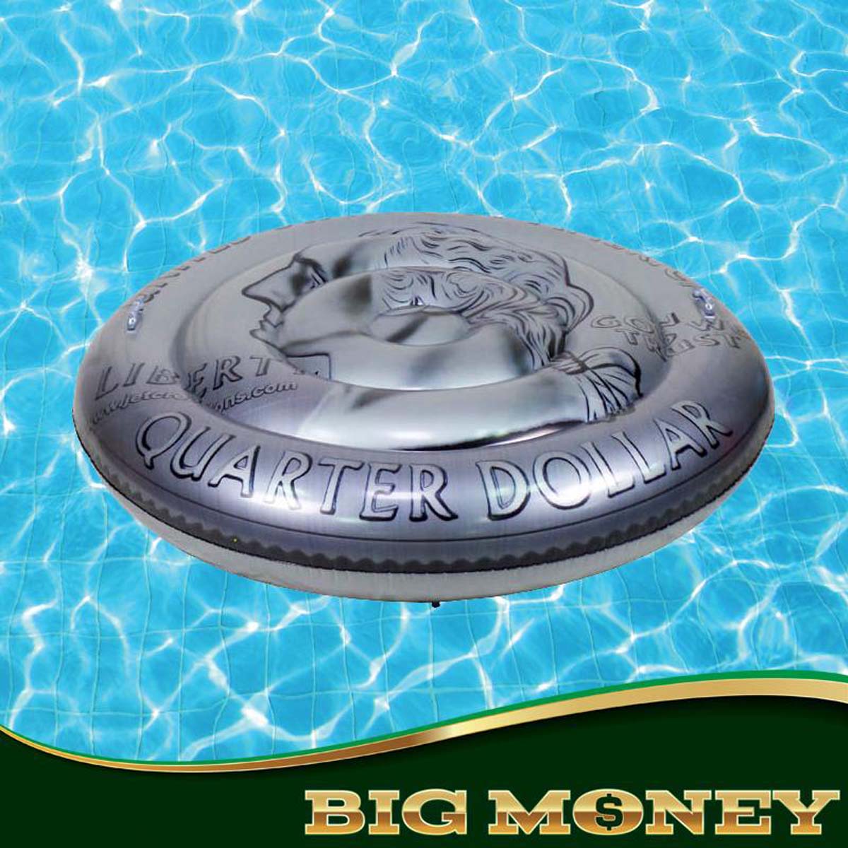 FUN-COIN25 60 inch U.S. Quarter Pool Float _Decor