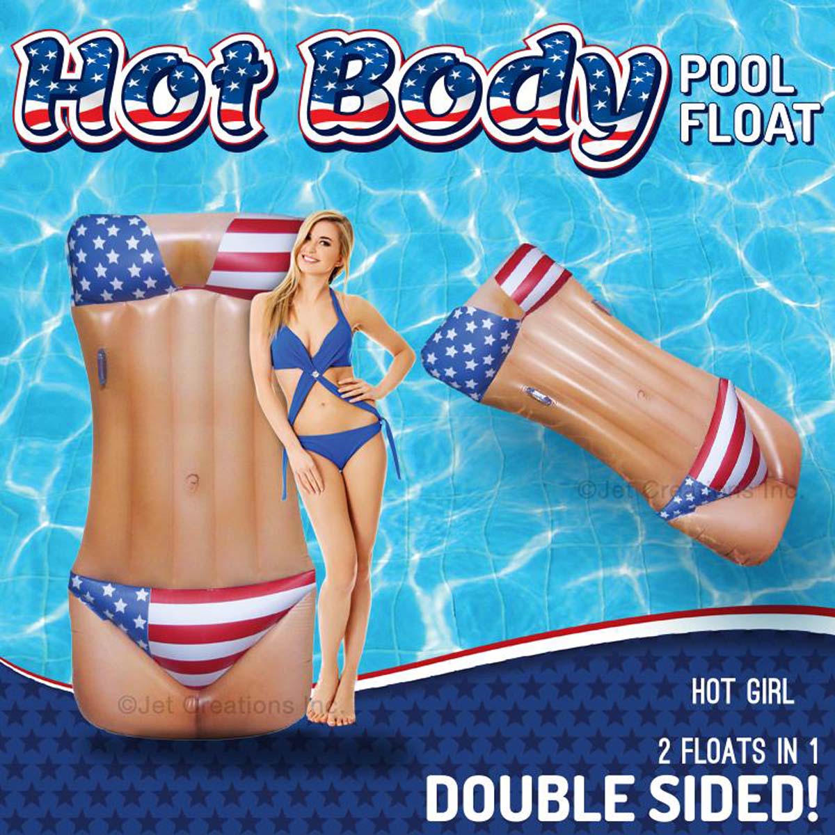 FUN-HOT02 72 inch Man/Woman Hot Body Float (Patriotic Edition) _Model