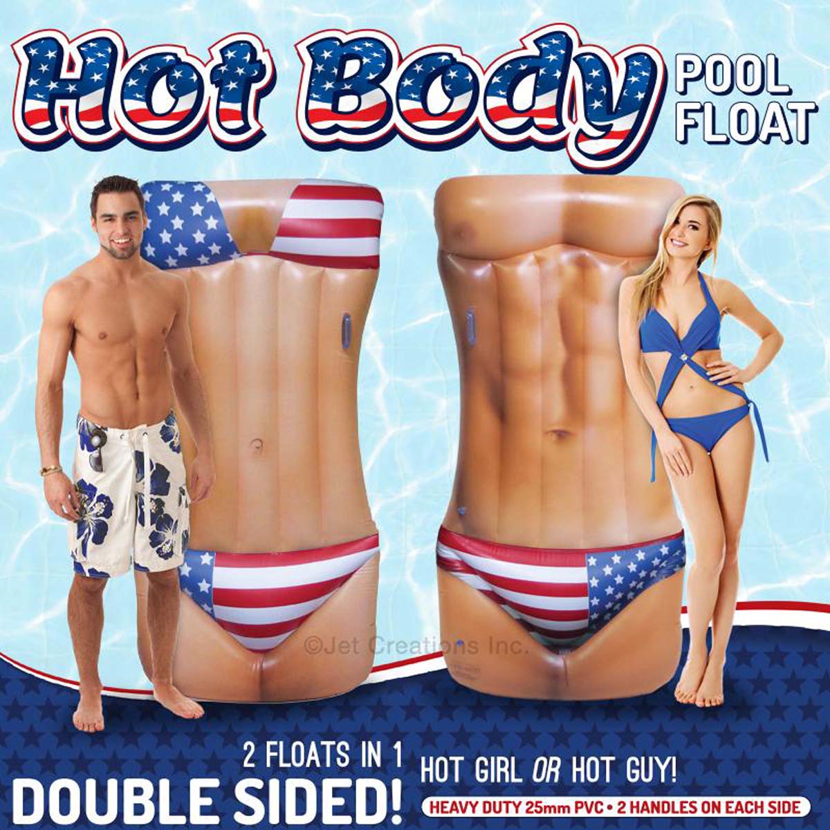 FUN-HOT02 72 inch Man/Woman Hot Body Float (Patriotic Edition) _Model