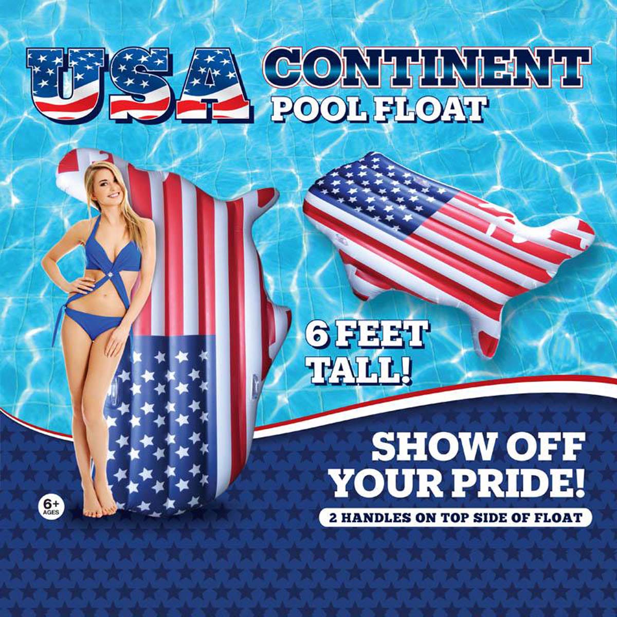 FUN-USA01 72inch USA Continent Pool Float (Patriotic) _Model