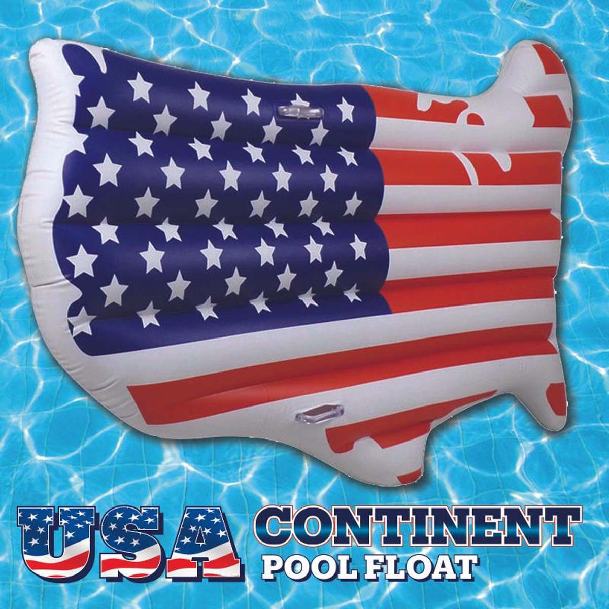FUN-USA01 72inch USA Continent Pool Float (Patriotic) _Side View