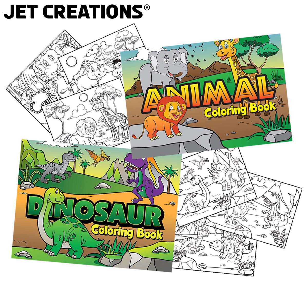 JC-CB002 Animals & Dinosaurs Coloring Book