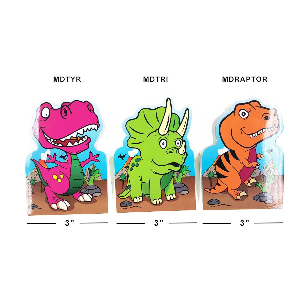 JC-MEMO3D Dinosaurs Notepad Cover Size