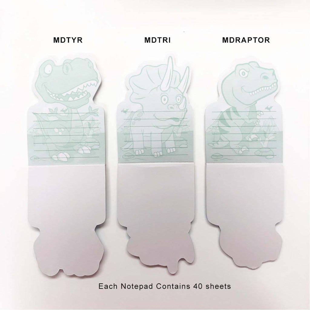 JC-MEMO3D Dinosaurs Notepad Inside & Back