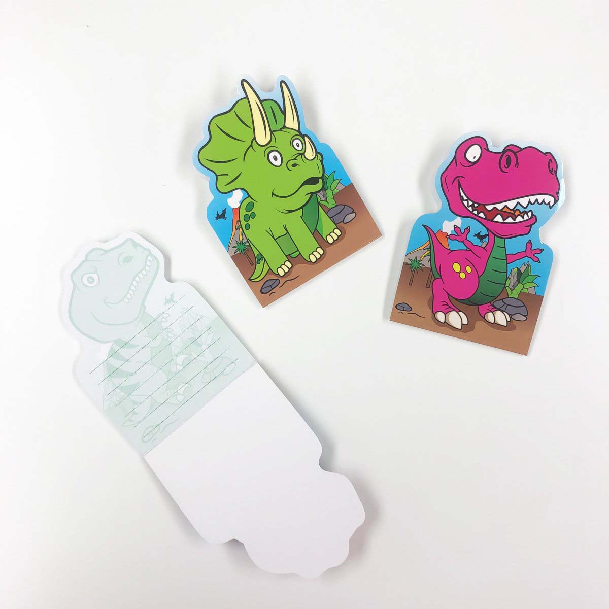 JC-MEMO3D Dinosaurs Notepad Inside & Cover